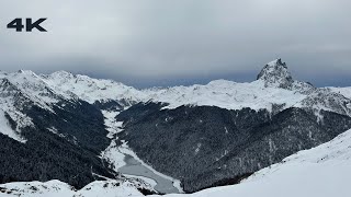 Pyrénées Atlantiques - Ossau Valley - Snowy Mountains Nature Video 4K