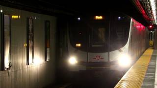 TTC Toronto Subway : Finch Bound Bombardier Toronto Rocket Line 1 Train @ Eglington Station