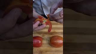 Tomato Swan Carving step by step