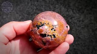 Rhodonite Sphere | Stone from Pakistan | Mineral Lagoon #mineral-lagoon