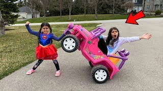 Deema and Sally Play Rescue Car Adventure Story