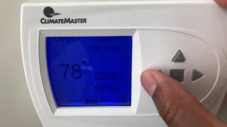 ClimateMaster Thermostat - How To Operate