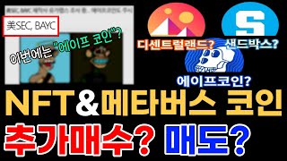 디센트럴랜드, 샌드박스 추가 매수해도 될까요? (feat 에이프코인)