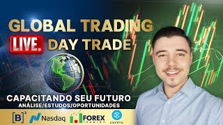 🌐 Global Trading | C/ Adriel Live Day Trade Mini Índice Mini Dólar Forex Nasdaq Ouro Crypto 23.12.24