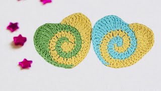 EASY Crochet Spiral Heart Coaster | How to Crochet Tutorial | Valentine Craft