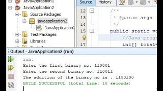 Adding two binary numbers in java