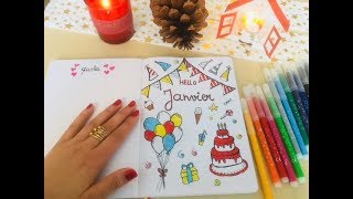 خططي معي لشهر جانفي سنة 2019, bullet journal janvier  2019