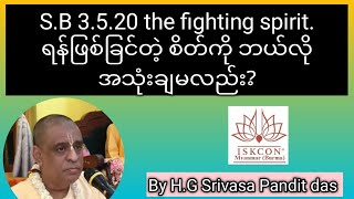 S.B 3.5.20 the fighting spirit. ရန်ဖြစ်ခြင်တဲ့ စိတ်ကို ဘယ်လို အသုံးချမလည်း?