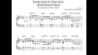 Keith Jarrett Outro Transcription on Smoke Gets In Your Eyes