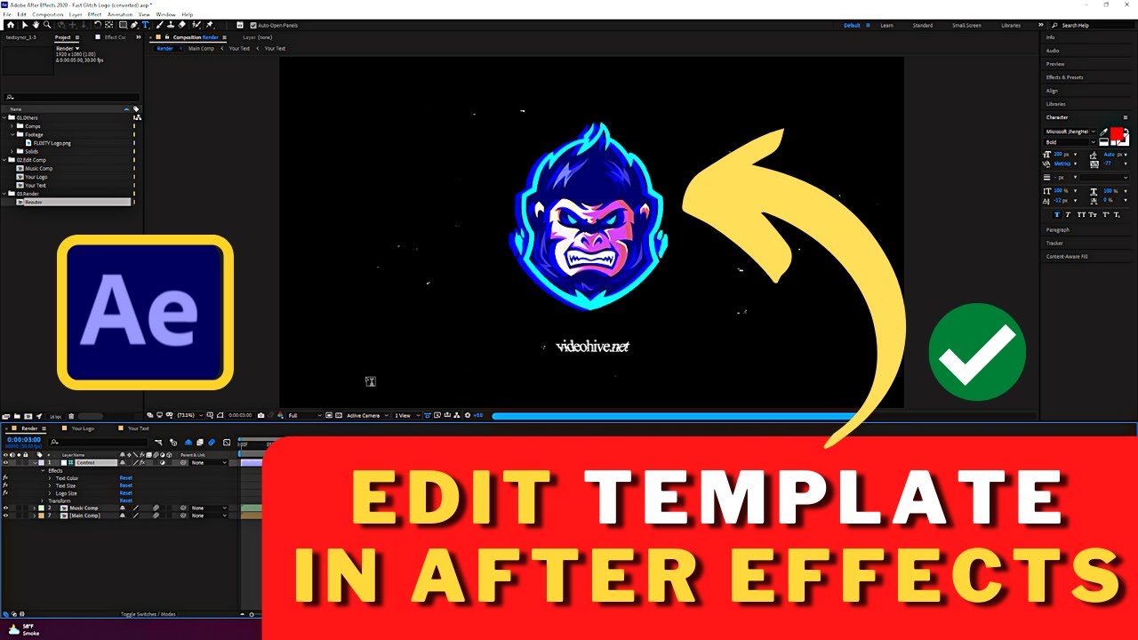 How To Edit Templates In Adobe After Effects 2023 Youtube