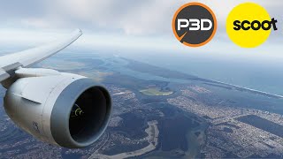 P3D v5.2 | Full Flight | Singapore Changi (WSSS) - Gold Coast, Australia (YBCG) | B789 | TR7