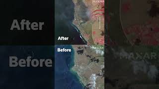 Hawaii:  Satellite images before and after Maui wildfires