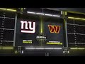 Giants vs Commanders Week 2 Simulation | Madden 25 Rosters