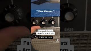 Famous Guitarists - Amp Tone Settings