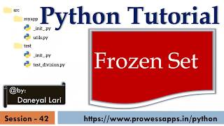 #42 Python Tutorial for Beginners | FrozenSet in Python