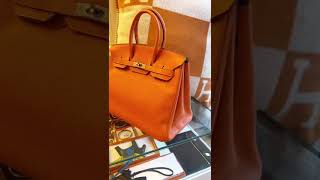 Hermes Birkin 35cm in Orange Togo Leather with Palladium hardware - Preloved