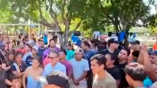 Migrantes irrumpen informe del presidente municipal de Escuintla en Chiapas