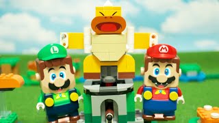 LEGO Super Mario stopmotion anime!「Boss Sumo Bro Topple Tower」「ボスKK の グラグラタワー チャレンジ」