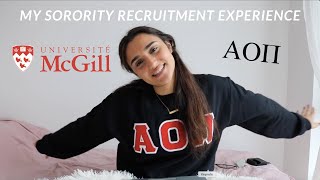 MY SORORITY RECRUITMENT EXPERIENCE AT MCGILL UNIVERSITY + TIPS | VLOG 1