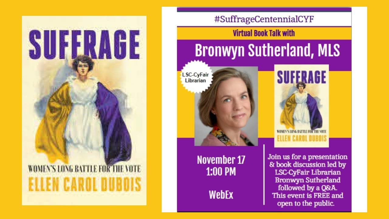 #SuffrageCentennialCYF Book Talk: Suffrage: Women's Long Battle For The ...