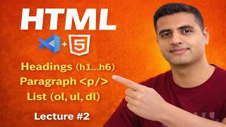 HTML Headings, Paragraphs & Lists Explained | HTML Tutorial for Beginners (Full Stack Course) part 2