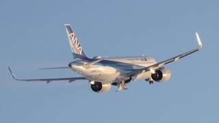 【 快晴の朝焼けを翔るANA 】令和5年 1月30日 (月)【この時期、奇跡の快晴】ANA NH394 JA219A Airbus A320neo January 30, 2023 BGMバージョン