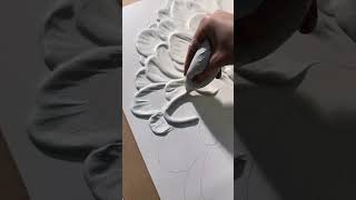 DIY 3D plaster art plaster painting on canvas flower plaster art flower texture oil painting