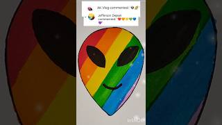 👽🌈 Satisfying Creative art #satisfying #mixcoloring #emojimix #coloring #art #alien #drawing #shorts