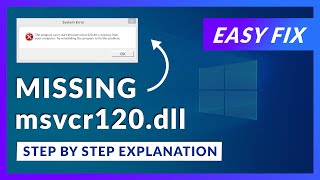 msvcr120.dll Missing Error | How to Fix | 2 Fixes | 2021