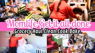 GROCERY HAUL CLEAN COOK BAKE | MOM OF 3 GET IT ALL DONE | HOMEMAKING MOTIVATION WINTER 2025