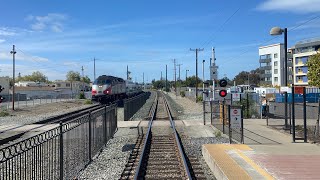 Caltrain cabride Tamien - San Francisco 255 Limited B w/ Jingle bell, S\u0026HC horn shows 4/07/21