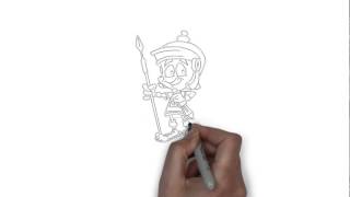 How to draw a  roman  soldier