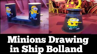 Minions Drawing in Ship Bolland| Beautiful Painting in Ship's Bolland
