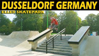 DUSSELDORF GERMANY //  SKATEBOARDING ELLER SKATEPARK // I ALMOST GOT RAN OVER BY A BIKER!