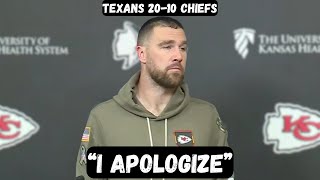 Travis Kelce APOLOGIZES after loss - Postgame Interview - Texans vs Chiefs
