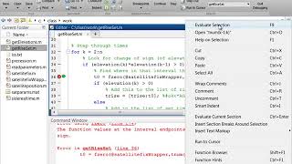 MATLAB skills, Programming techniques, sect 6: Debugging Run Time Errors