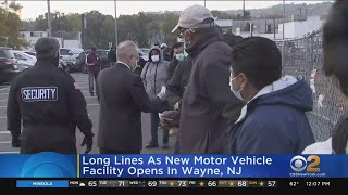Long Lines At New Motor Vehicle Commission Facility In Wayne, N.J.