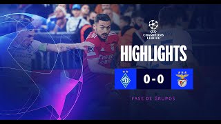 RESUMO DINAMO BENFICA - 1.ª jornada do Grupo E da Uefa Champions League