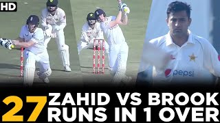 Harry Brook vs Zahid Mahmood | 27 Runs In 1 Over | Pakistan vs England | 1st Test Day 2 | PCB | MY2L