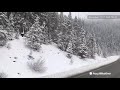 poor snowy road conditions enroute to loveland pass colorado