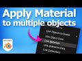 Blender apply material to multiple objects using Link Materials