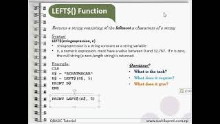 LEFT$ Function QBASIC