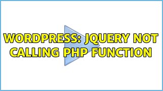 Wordpress: jquery not calling php function