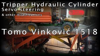 Tomo Vinković 1518 tripper cylinder + other small modification [milling, turning] hydraulic steering