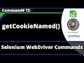 getCookieNamed() Command - Selenium WebDriver