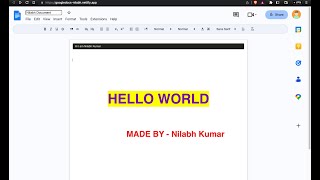 Google-docs Clone Made In React Js || Nilabh Kumar