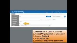 Reset a Student Password