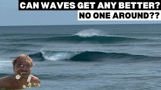 POV surfing perfect waves with NO ONE OUT