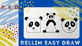 Easy draw. DRAW ANY ANIMALS USING A SQUARE, CIRCLE OR TRIANGLE. kong fu Panda. #draw #easy #marker