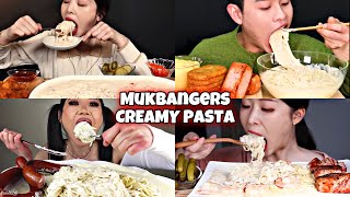 Mukbangers and Their CREAMY PASTA😋😲